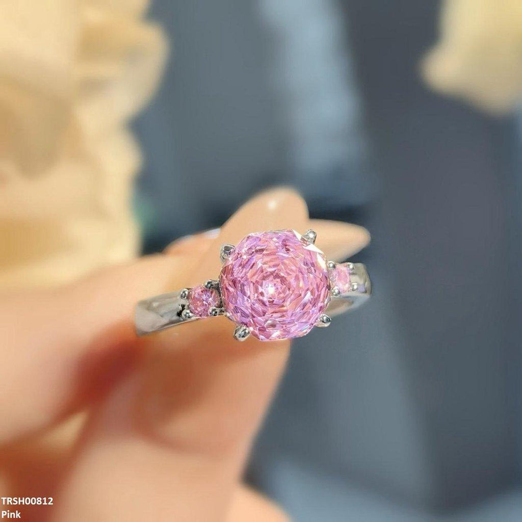 Round Zircon Ring Adjustable