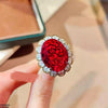 Oval Zircon Ring Adjustable
