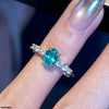 Oval Zircon Stone Ring Adjustable