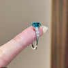 Oval Zircon Stone Ring Adjustable