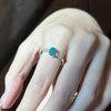 Oval Zircon Stone Ring Adjustable