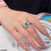 Oval Zircon Stone Ring Adjustable