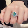 Oval Zircon Stone Ring Adjustable