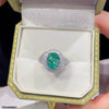Oval Zircon Stone Ring Adjustable