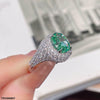 Oval Zircon Stone Ring Adjustable