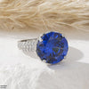 Round Zircon Stone Ring Adjustable