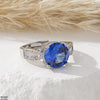 Round Zircon Stone Ring Adjustable