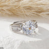 Round Zircon Stone Ring Adjustable