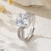 Round Zircon Stone Ring Adjustable