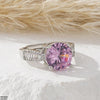 Round Zircon Stone Ring Adjustable