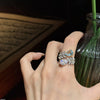 Double Tear/Leaf Ring Adjustable