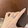 Round Pink Stone Ring Adjustable