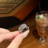 Oval Pink Stone Zircon Ring Adjustable