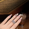 Oval Pink Stone Zircon Ring Adjustable