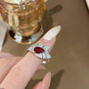 Tear Leaf Ring Adjustable