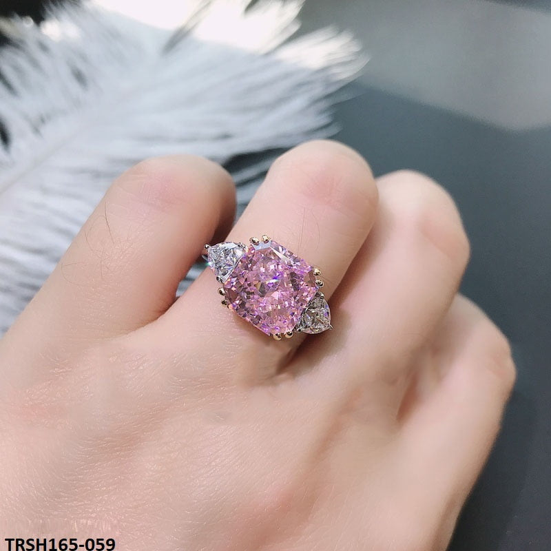 Heart & Cushion Adjustable Ring