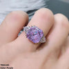 Heart & Cushion Adjustable Ring