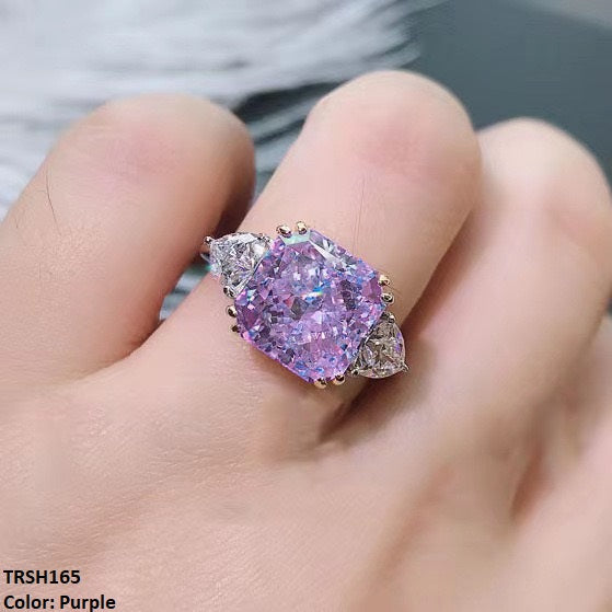 Heart & Cushion Adjustable Ring