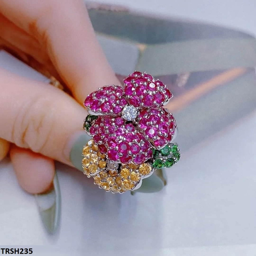 Multi Flower Leaf Adjustable Ring