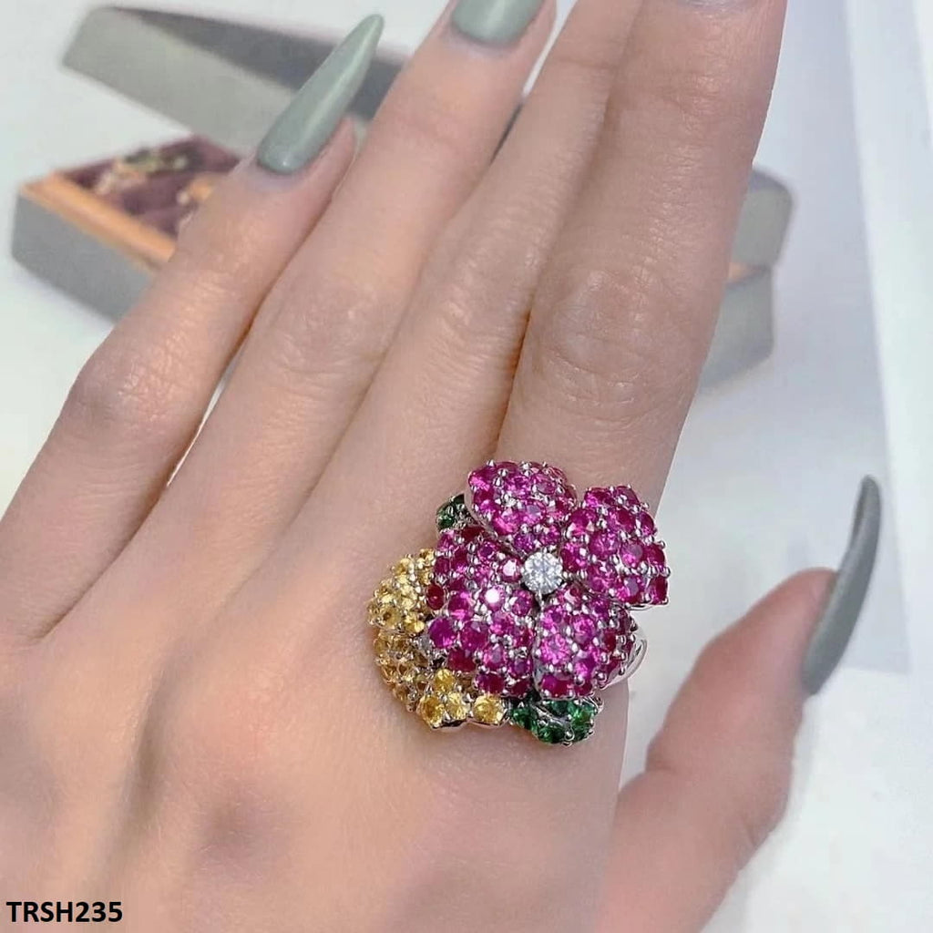 Multi Flower Leaf Adjustable Ring