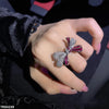 Pink/White Bow Adjustable Ring