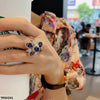 Oval Tear Flower Adjustable Ring