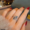 Aqua Square Bracket Adjustable Ring