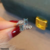 Aqua Square Bracket Adjustable Ring