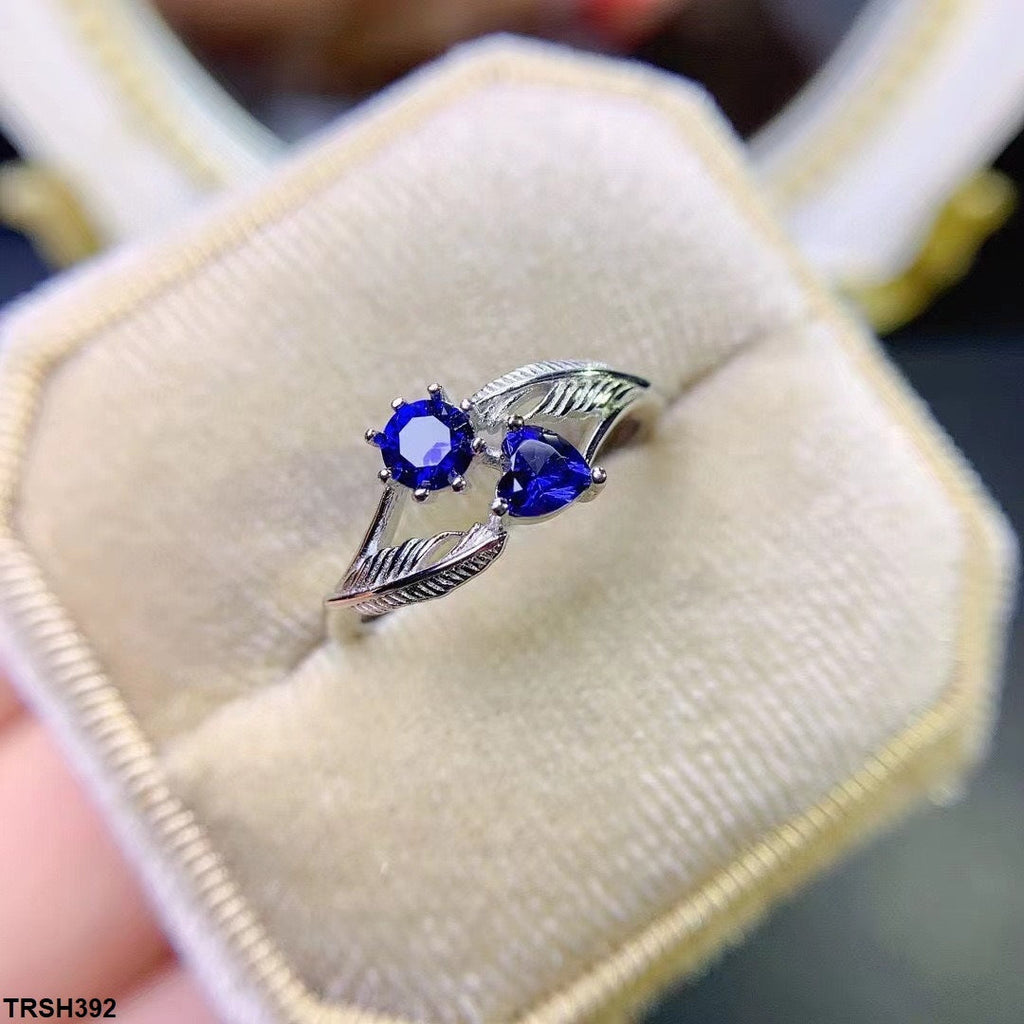 Blue Circles Adjustable Ring