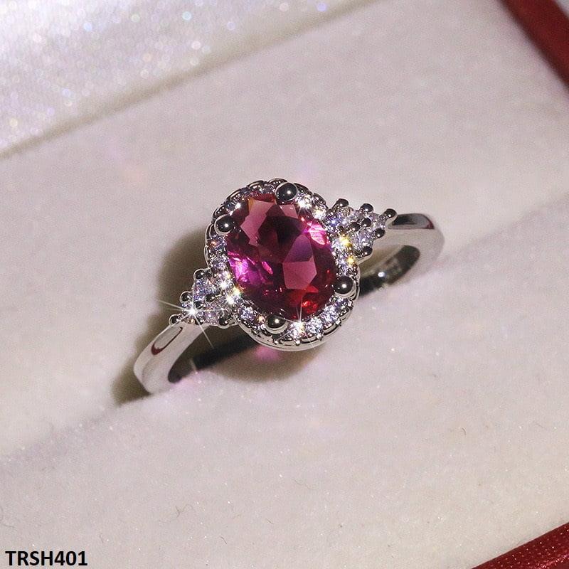 Step Oval Zircon Ring