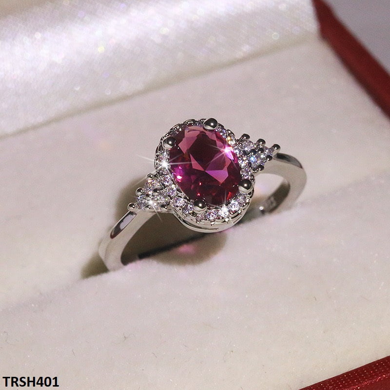 Step Oval Zircon Ring