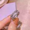 Square Layered Zircon Ring