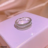Square Layered Zircon Ring