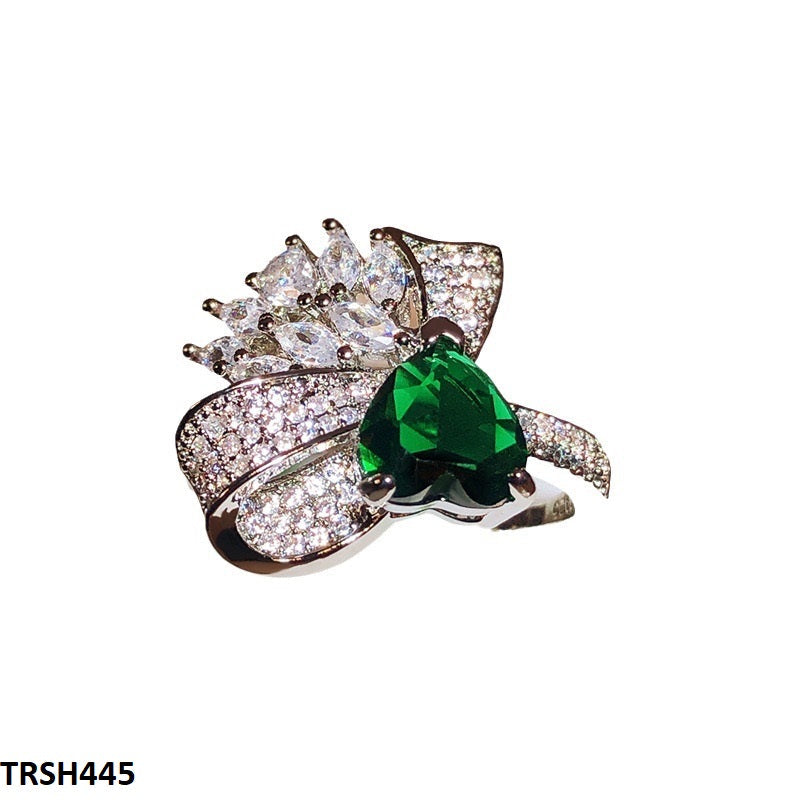 Heart/Bow Adjustable Zircon Ring