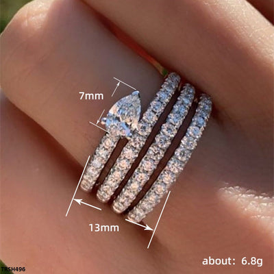Stylish Round Layered Tear Ring