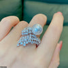 Silver/Pearl Adjustable Ring