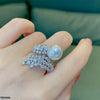 Silver/Pearl Adjustable Ring