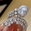 Silver/Pearl Adjustable Ring