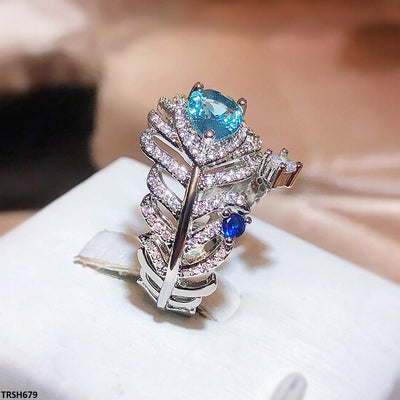 Tear Stone/Leaf Zircon Ring Adjustable