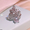 Leaf Oval Stone Zircon Ring