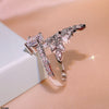 Leaf Oval Stone Zircon Ring