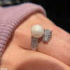 Tiger/Pearl Ring Adjustable