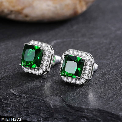 Square Stud Zircon Pair