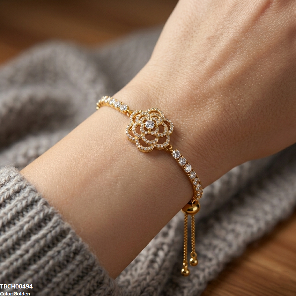 Flower Bracelet Adjustable