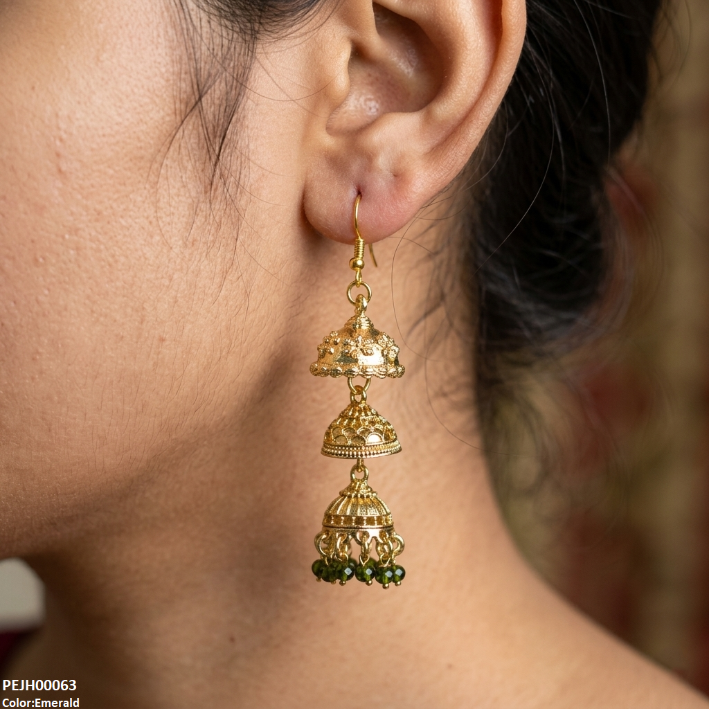 Three Tier Drop Jhumki