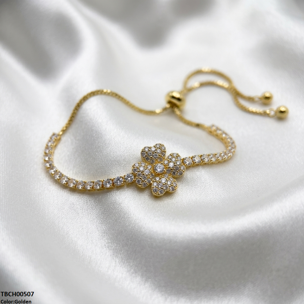 Heart Flower Bracelet Adjustable