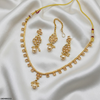 Oval Pearl Drop Necklace Set