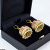 Oval/Multicolor Pearl Jhumki