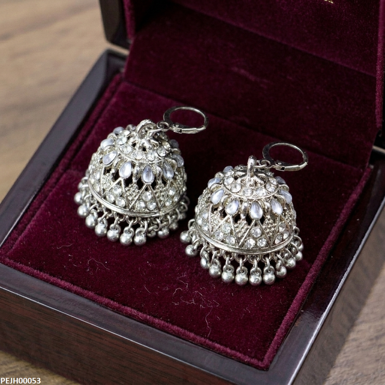 Tear Stone Pearl Drop Jhumki
