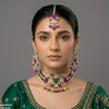 Oval Pearl Drop Choker Set